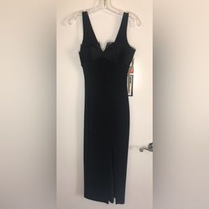 NWT black midi dress prom quinceanera special occasion 7/8